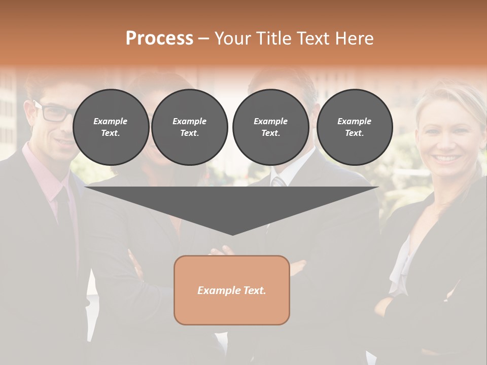 Smiling Team Office PowerPoint Template