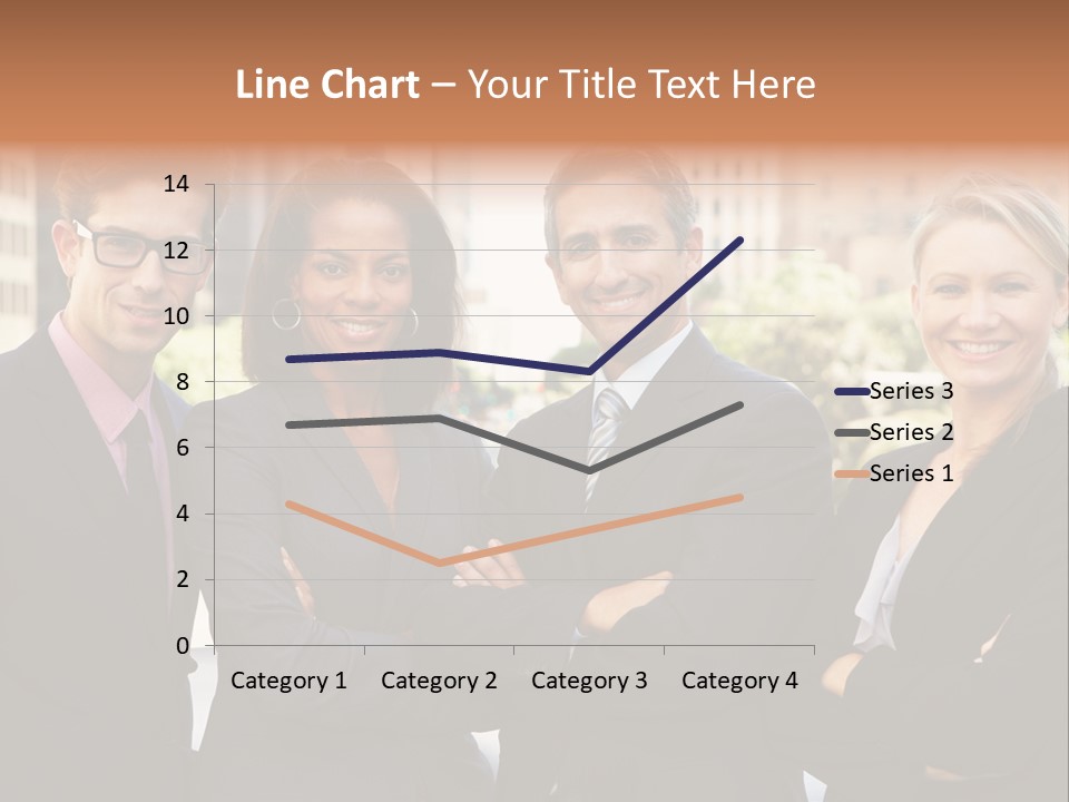 Smiling Team Office PowerPoint Template