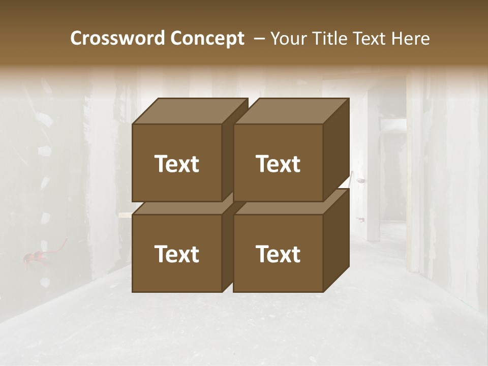 Concrete Room Gray PowerPoint Template