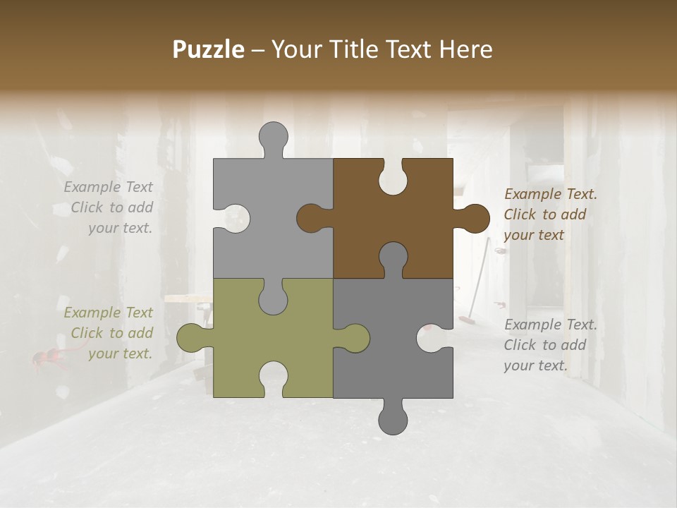 Concrete Room Gray PowerPoint Template