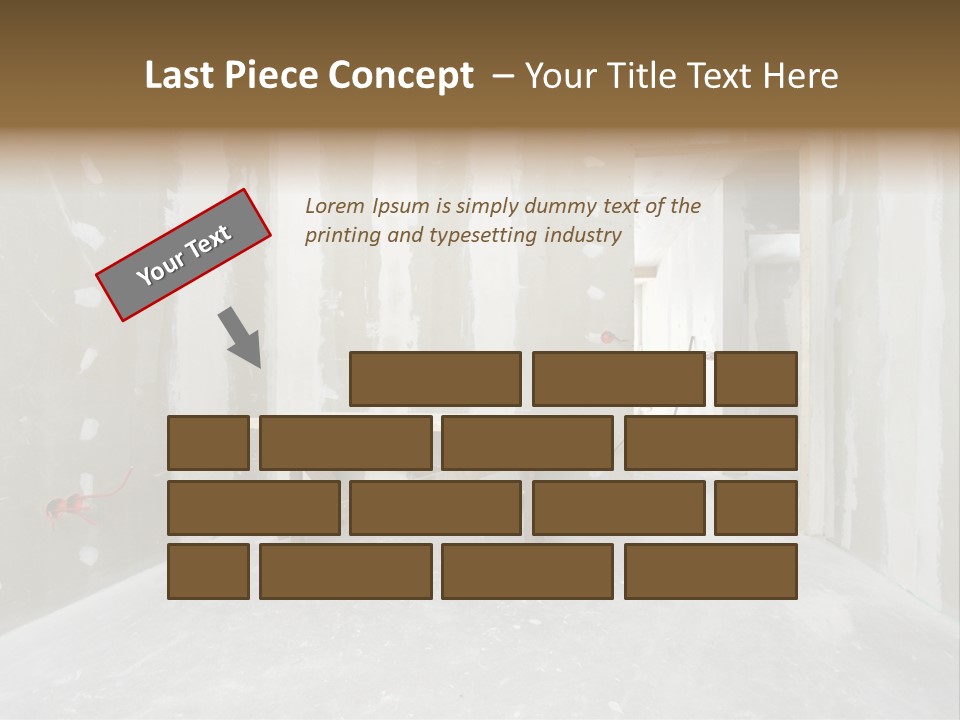 Concrete Room Gray PowerPoint Template
