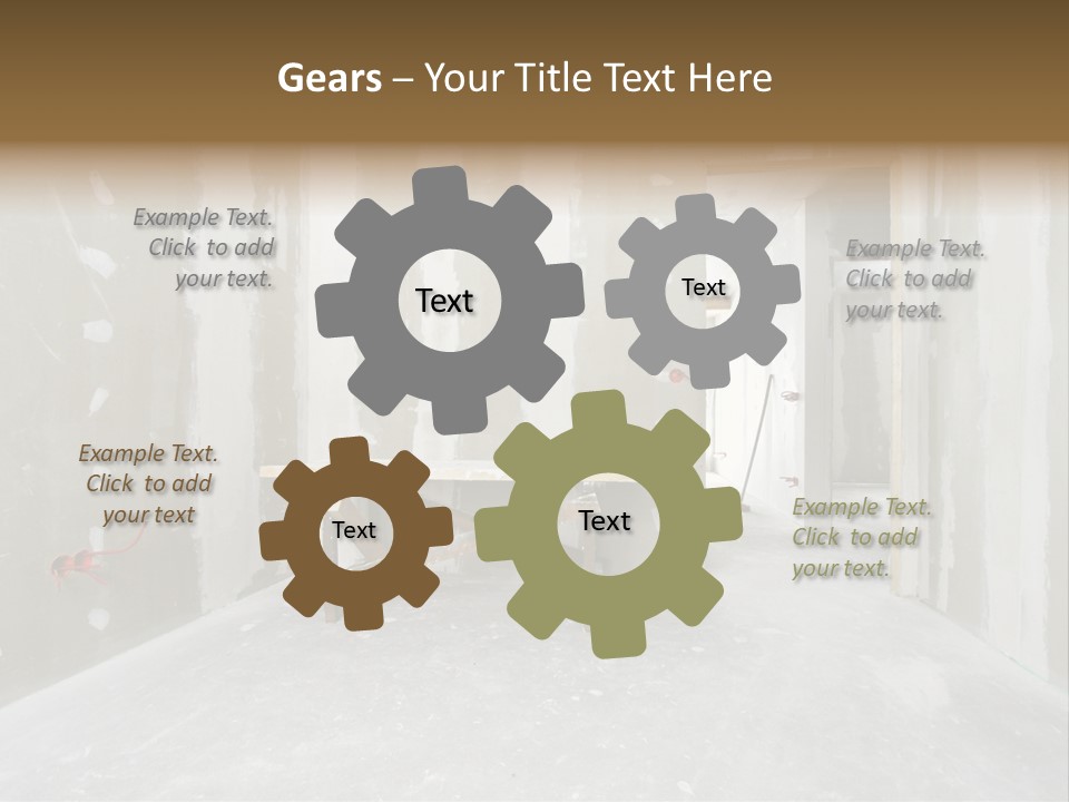 Concrete Room Gray PowerPoint Template