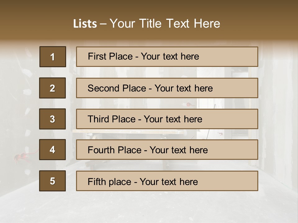 Concrete Room Gray PowerPoint Template