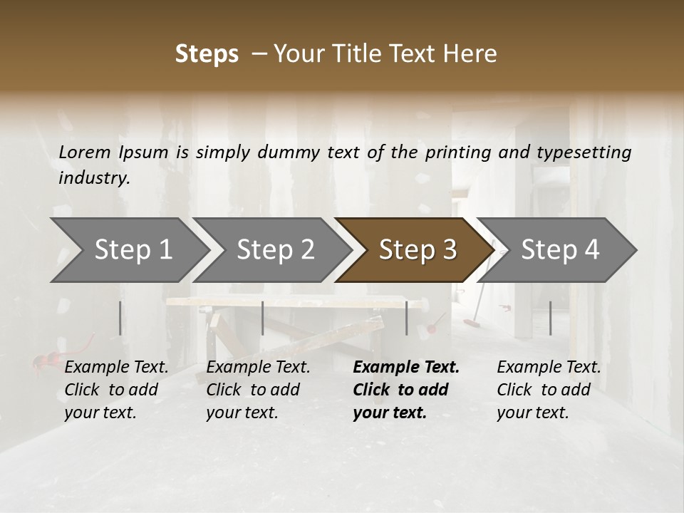 Concrete Room Gray PowerPoint Template