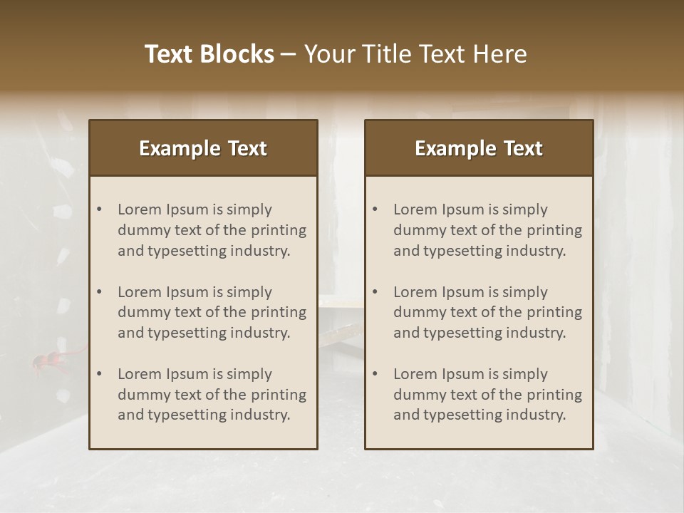 Concrete Room Gray PowerPoint Template