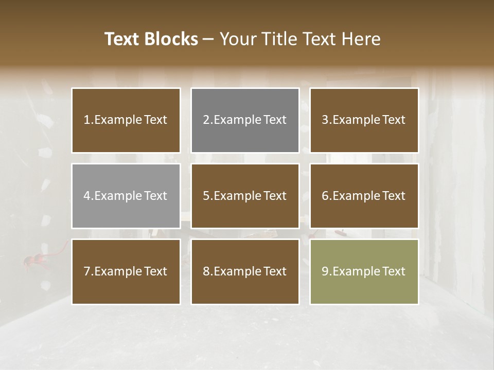 Concrete Room Gray PowerPoint Template
