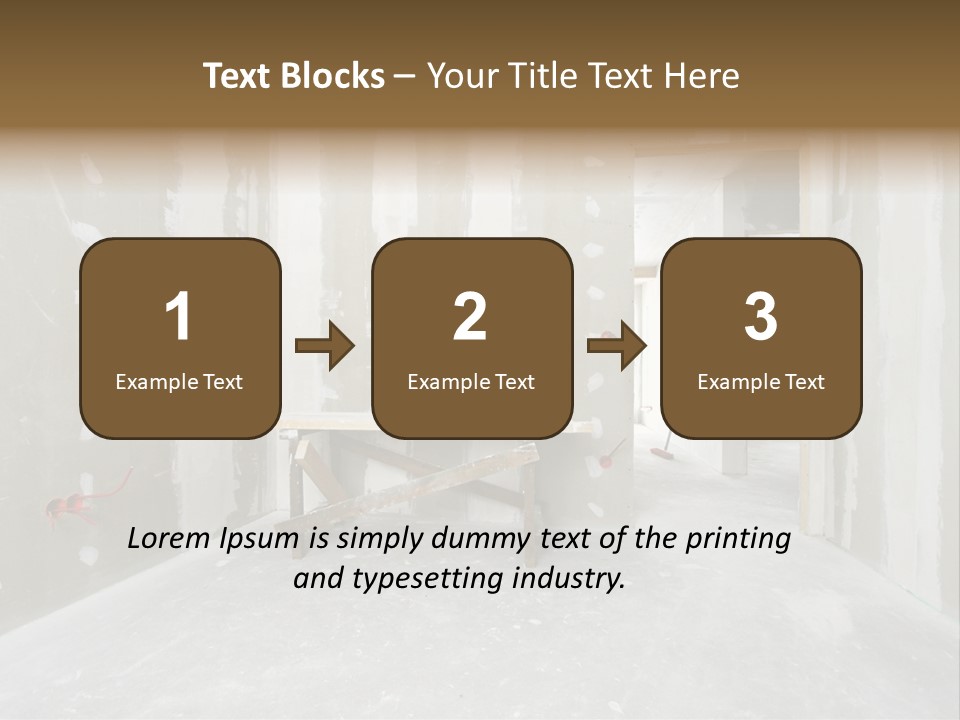 Concrete Room Gray PowerPoint Template