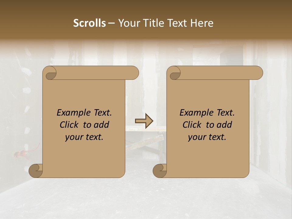 Concrete Room Gray PowerPoint Template