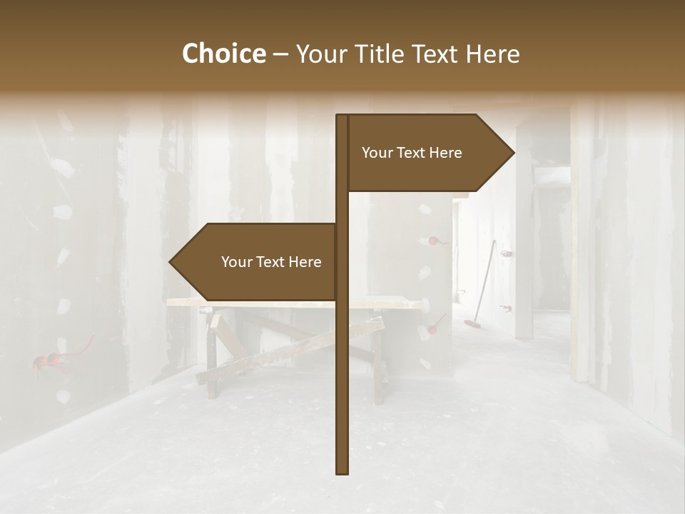 Concrete Room Gray PowerPoint Template