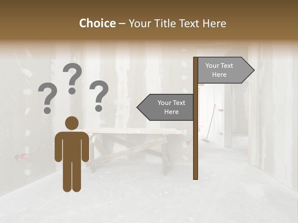 Concrete Room Gray PowerPoint Template
