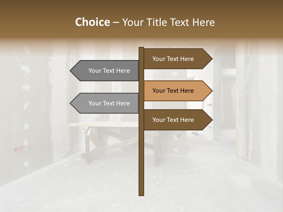 Concrete Room Gray PowerPoint Template