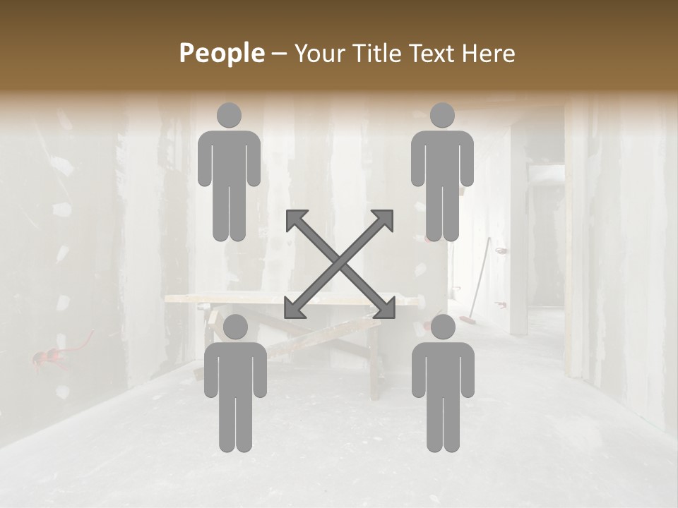 Concrete Room Gray PowerPoint Template