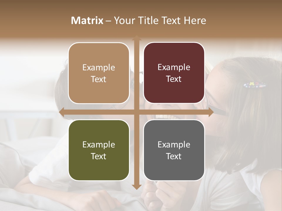 Three People Smile European PowerPoint Template