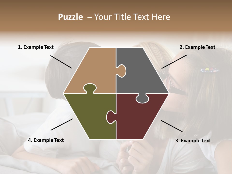 Three People Smile European PowerPoint Template