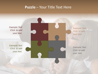 Three People Smile European PowerPoint Template