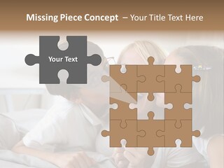 Three People Smile European PowerPoint Template