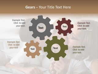 Three People Smile European PowerPoint Template