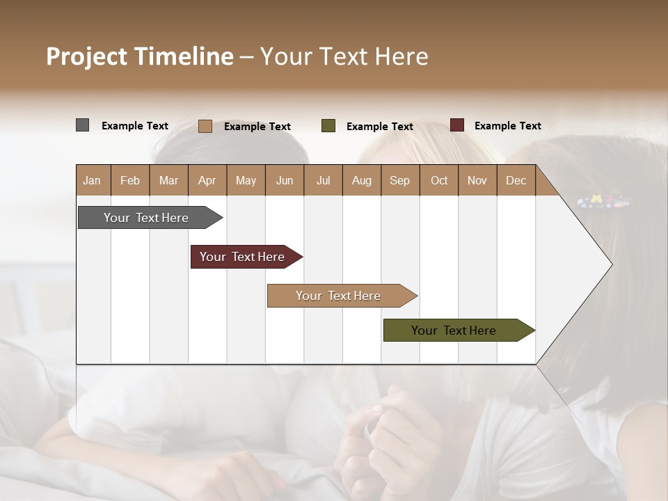 Three People Smile European PowerPoint Template