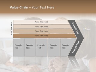 Three People Smile European PowerPoint Template