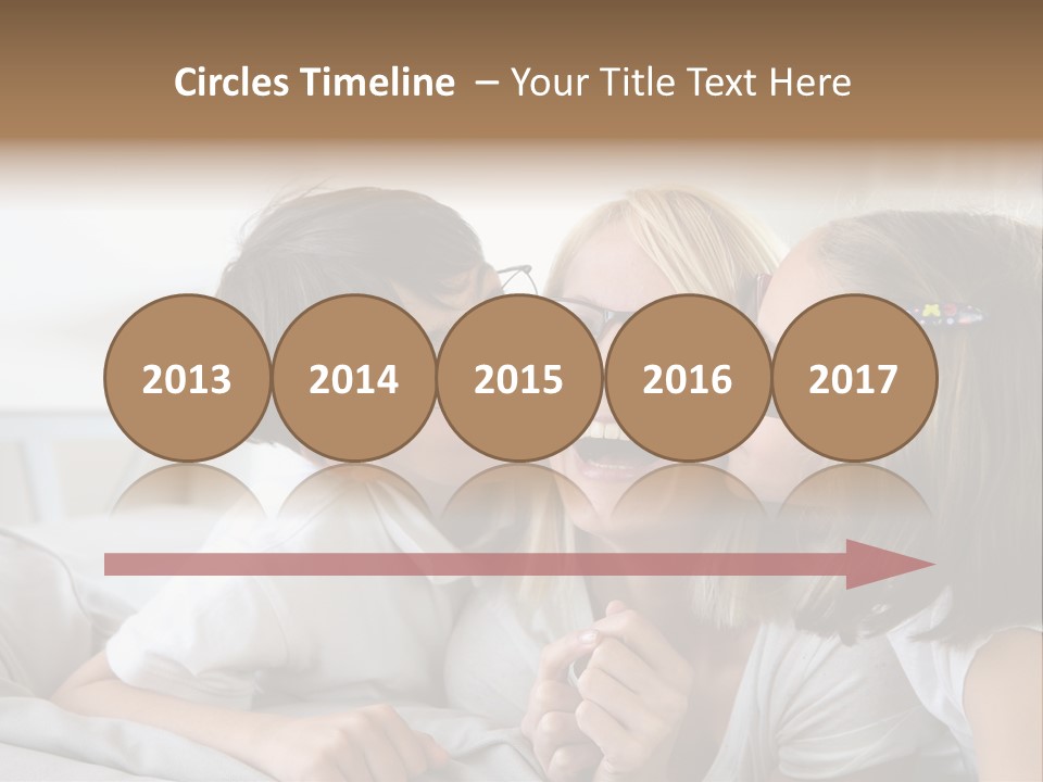 Three People Smile European PowerPoint Template