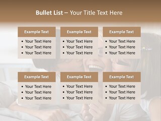 Three People Smile European PowerPoint Template
