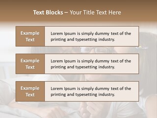 Three People Smile European PowerPoint Template