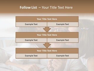 Three People Smile European PowerPoint Template