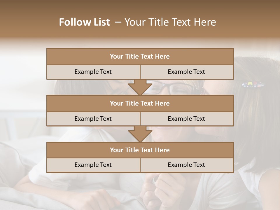 Three People Smile European PowerPoint Template