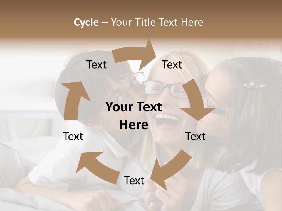 Three People Smile European PowerPoint Template
