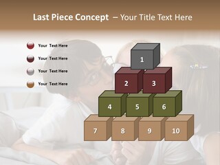 Three People Smile European PowerPoint Template