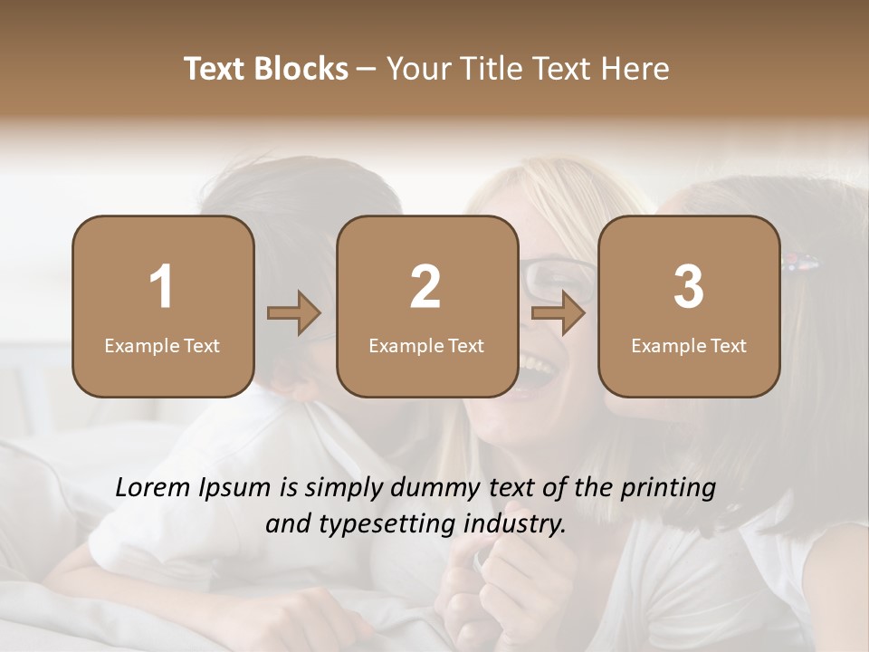Three People Smile European PowerPoint Template