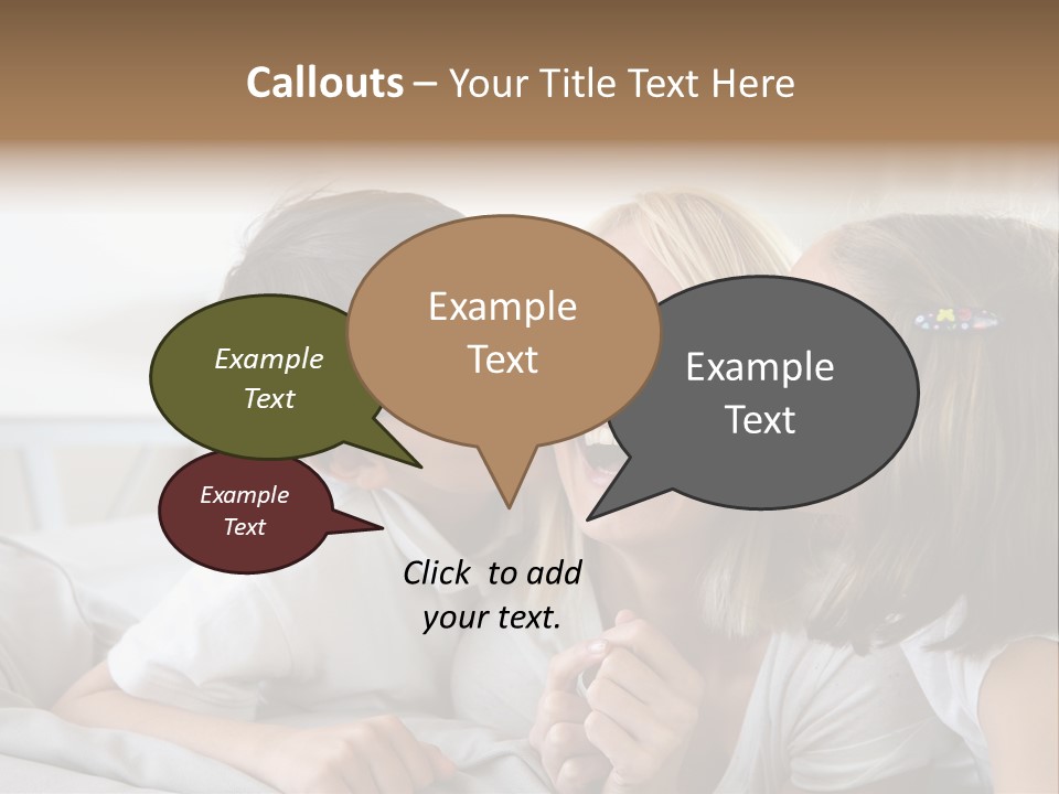 Three People Smile European PowerPoint Template