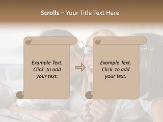 Three People Smile European PowerPoint Template