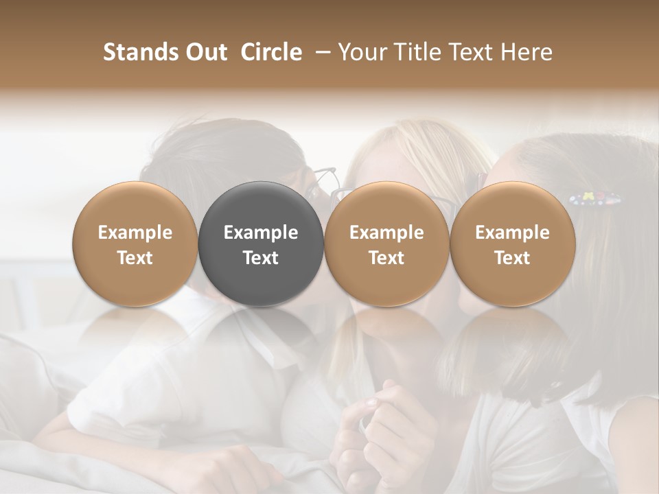 Three People Smile European PowerPoint Template