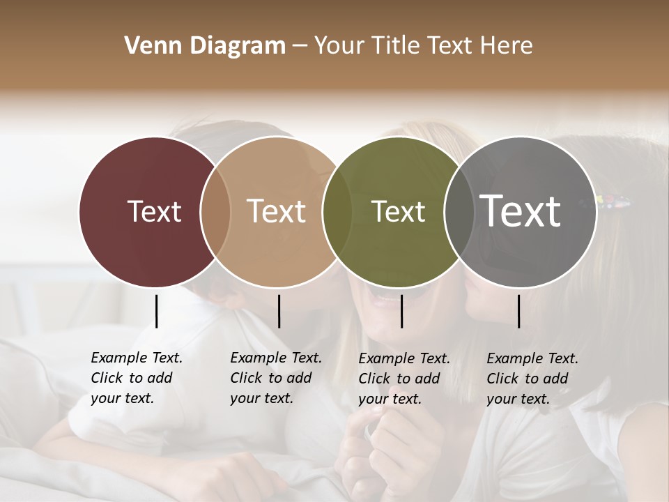 Three People Smile European PowerPoint Template
