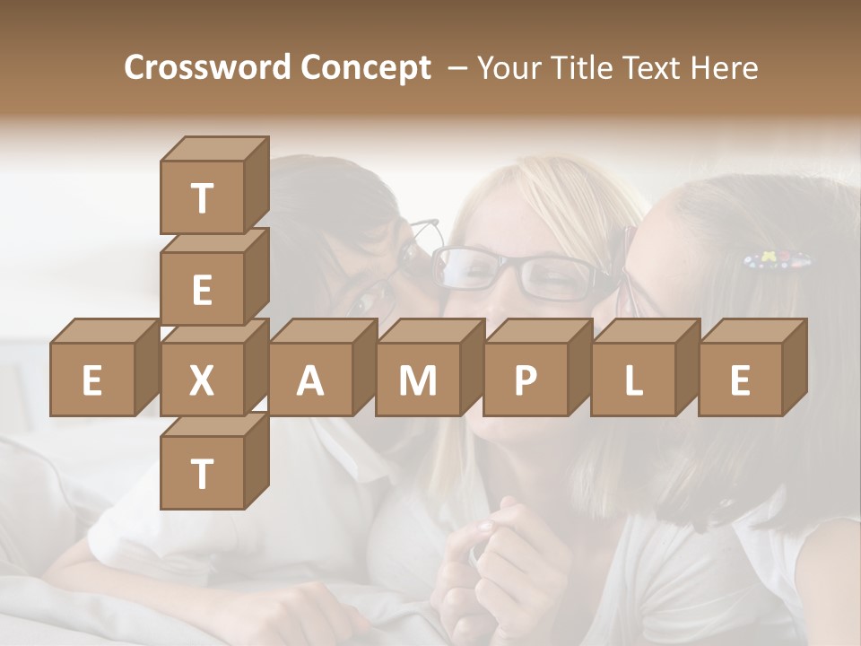 Three People Smile European PowerPoint Template