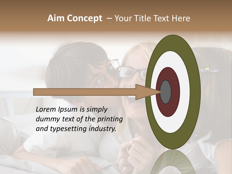 Three People Smile European PowerPoint Template