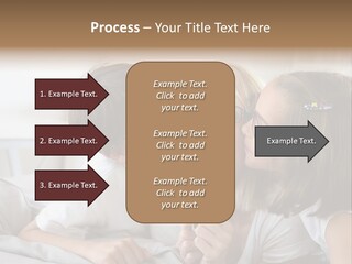 Three People Smile European PowerPoint Template