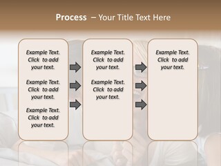 Three People Smile European PowerPoint Template