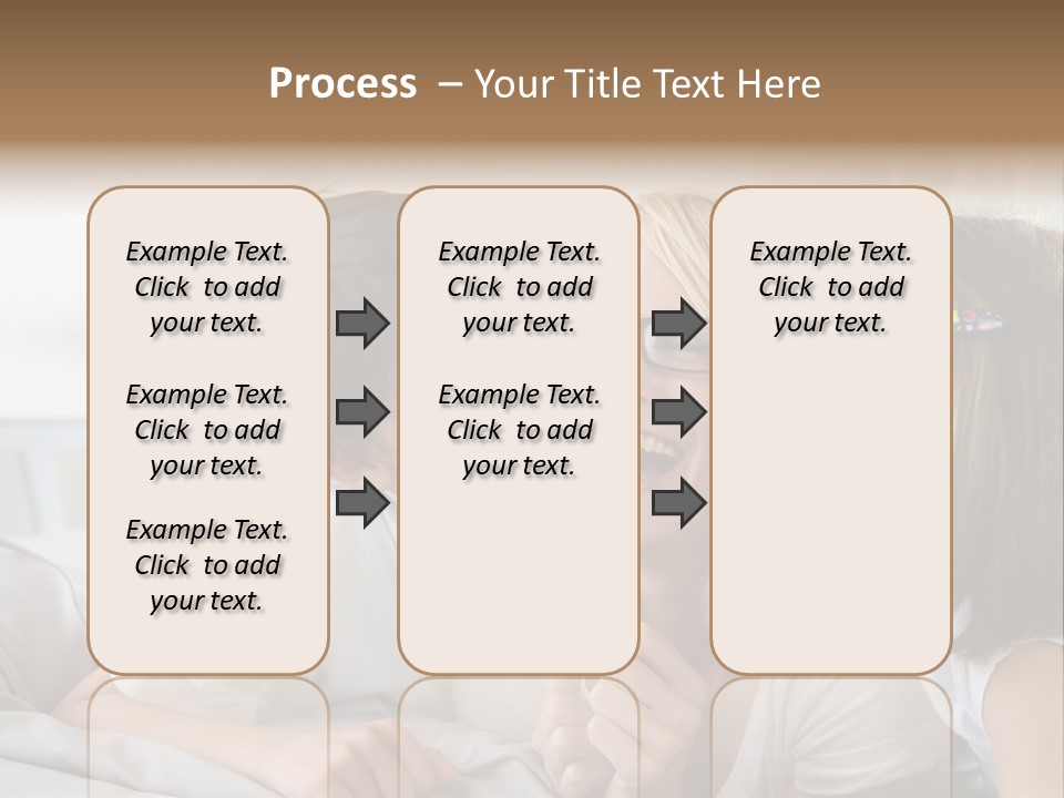 Three People Smile European PowerPoint Template