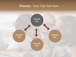 Three People Smile European PowerPoint Template