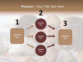 Three People Smile European PowerPoint Template