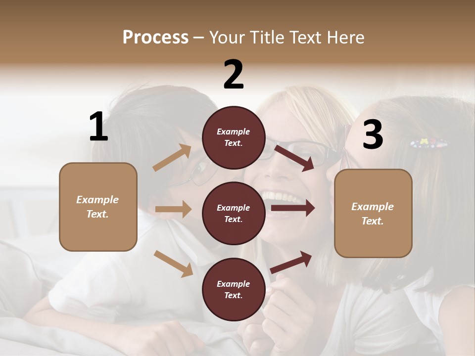 Three People Smile European PowerPoint Template