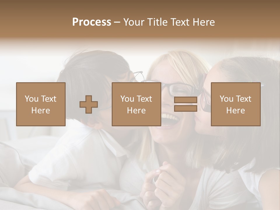 Three People Smile European PowerPoint Template
