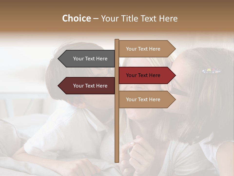 Three People Smile European PowerPoint Template