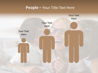 Three People Smile European PowerPoint Template