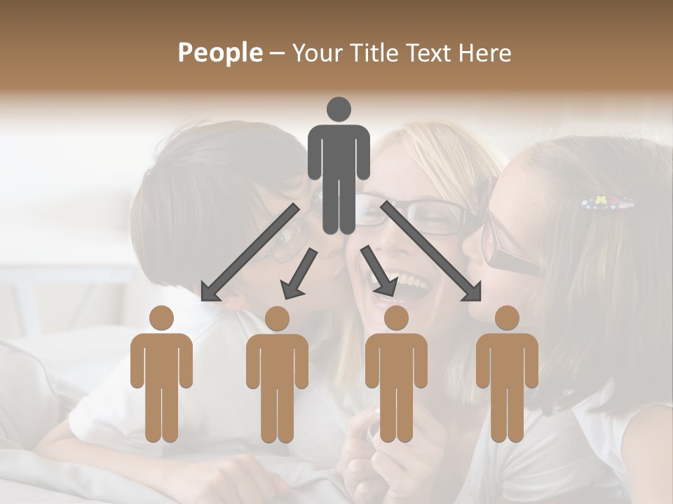 Three People Smile European PowerPoint Template