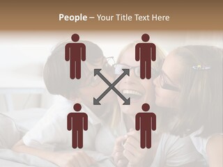 Three People Smile European PowerPoint Template