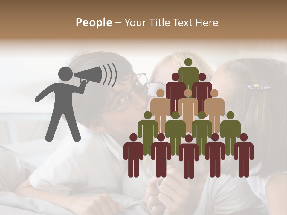 Three People Smile European PowerPoint Template