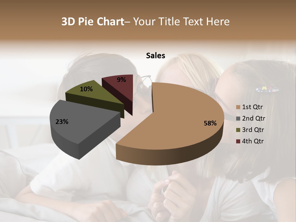 Three People Smile European PowerPoint Template